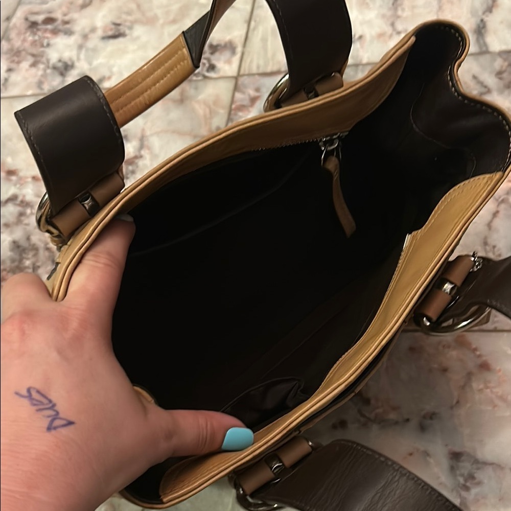 Coach Tan Leather Tote Bag - Picture 6 of 13